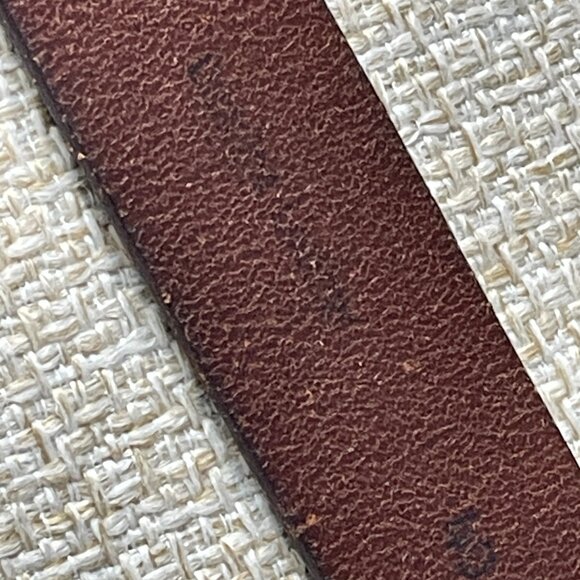 1901 men's belt Brown genuine leather classic belt Formal suit belt XL (40-42) s - Picture 7 of 8